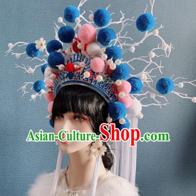 Traditional Chinese Deluxe Phoenix Coronet Hair Accessories Halloween Stage Show Headdress for Women
