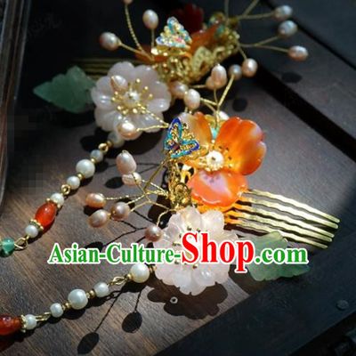 Traditional Chinese Handmade Hair Accessories Ancient Hanfu Hair Combs for Women