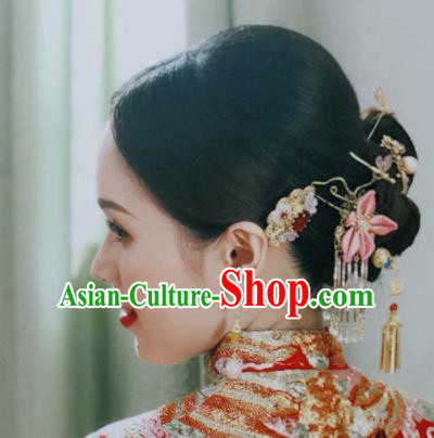 Traditional Chinese Wedding Hair Accessories Ancient Bride Hairpins Complete Set for Women Traditional Chinese Wedding Hair Accessories Ancient Bride Hairpins Complete Set for Women
