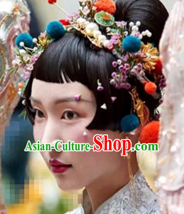 Traditional Chinese Wedding Luxury Hair Accessories Ancient Bride Hairpins Complete Set for Women Traditional Chinese Wedding Luxury Hair Accessories Ancient Bride Hairpins Complete Set for Women