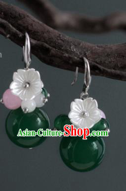 Traditional Chinese Handmade Court Green Ear Accessories Classical Earrings for Women Traditional Chinese Handmade Court Green Ear Accessories Classical Earrings for Women