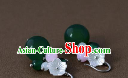 Traditional Chinese Handmade Court Green Ear Accessories Classical Earrings for Women Traditional Chinese Handmade Court Green Ear Accessories Classical Earrings for Women