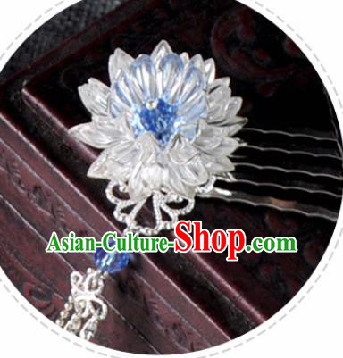 Traditional Chinese Ancient Hanfu White Flower Tassel Hair Combs Court Queen Hairpins Handmade Hair Accessories for Women Traditional Chinese Ancient Hanfu White Flower Tassel Hair Combs Court Queen Hairpins Handmade Hair Accessories for Women