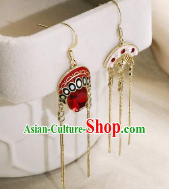Traditional Chinese Classical Peking Opera Earrings Handmade Court Ear Accessories for Women Traditional Chinese Classical Peking Opera Earrings Handmade Court Ear Accessories for Women