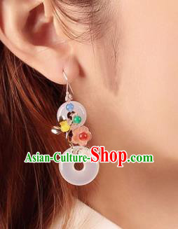 Traditional Chinese Classical Plum Rings Earrings Handmade Court Ear Accessories for Women Traditional Chinese Classical Plum Rings Earrings Handmade Court Ear Accessories for Women