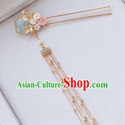 Traditional Chinese Hanfu Tassel Hair Clip Ancient Court Queen Hairpins Handmade Hair Accessories for Women