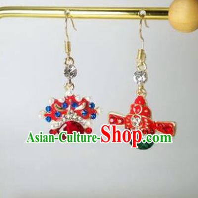 Traditional Chinese Classical Beijing Opera Earrings Handmade Court Ear Accessories for Women
