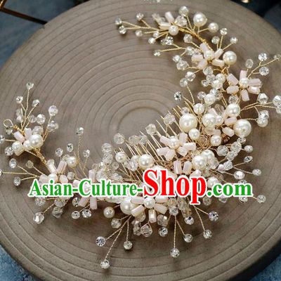 Top Grade Handmade Baroque Princess Hair Comb Children Wedding Hair Accessories for Kids