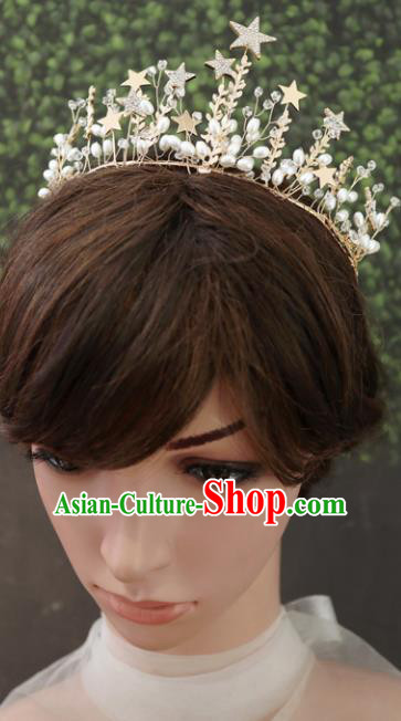 Handmade Baroque Princess Crystal Stars Royal Crown Children Hair Clasp Hair Accessories for Kids Handmade Baroque Princess Crystal Stars Royal Crown Children Hair Clasp Hair Accessories for Kids