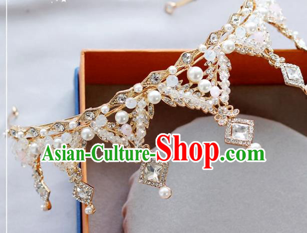 Handmade Baroque Princess Crystal Beads Royal Crown Children Hair Clasp Hair Accessories for Kids Handmade Baroque Princess Crystal Beads Royal Crown Children Hair Clasp Hair Accessories for Kids