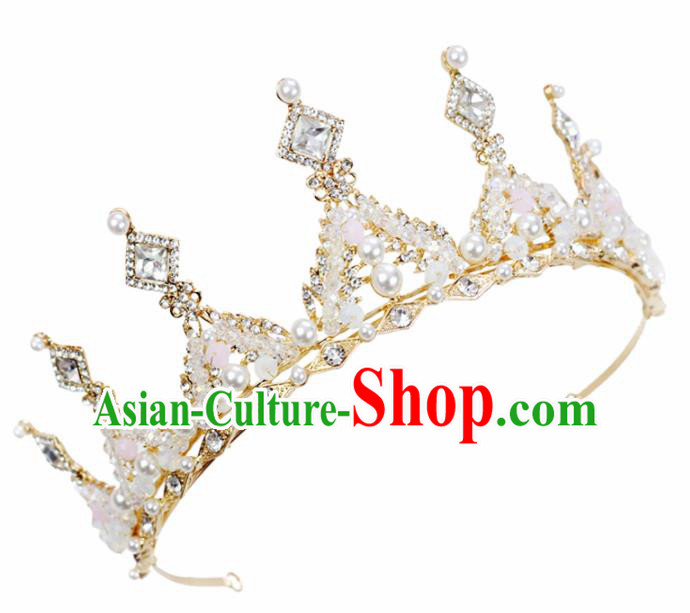 Handmade Baroque Princess Crystal Beads Royal Crown Children Hair Clasp Hair Accessories for Kids Handmade Baroque Princess Crystal Beads Royal Crown Children Hair Clasp Hair Accessories for Kids