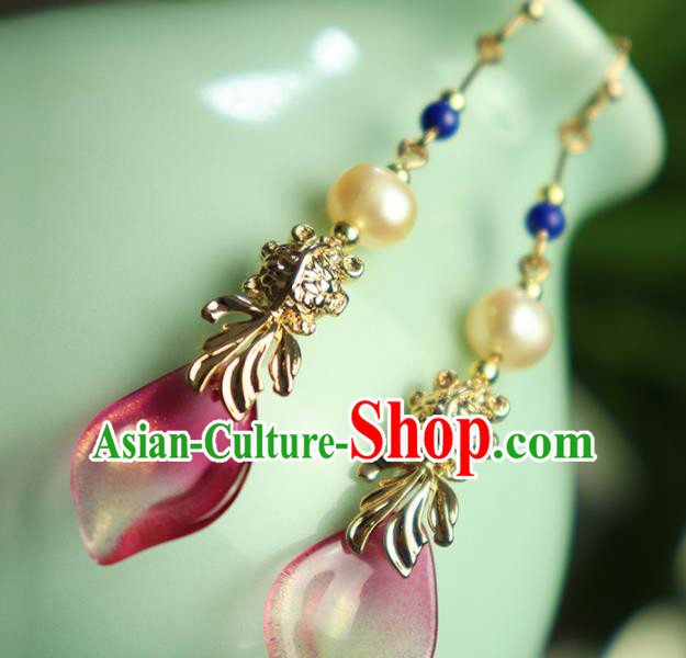 Traditional Chinese Handmade Goldfish Earrings Hanfu Ear Accessories for Women Traditional Chinese Handmade Goldfish Earrings Hanfu Ear Accessories for Women