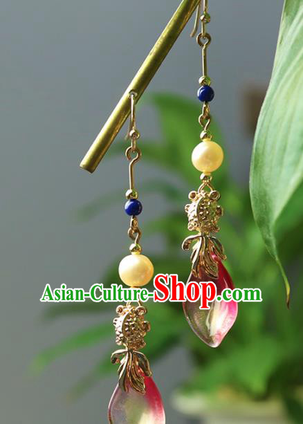 Traditional Chinese Handmade Goldfish Earrings Hanfu Ear Accessories for Women Traditional Chinese Handmade Goldfish Earrings Hanfu Ear Accessories for Women