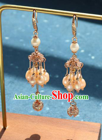 Traditional Chinese Handmade Pearls Tassel Earrings Hanfu Ear Accessories for Women Traditional Chinese Handmade Pearls Tassel Earrings Hanfu Ear Accessories for Women