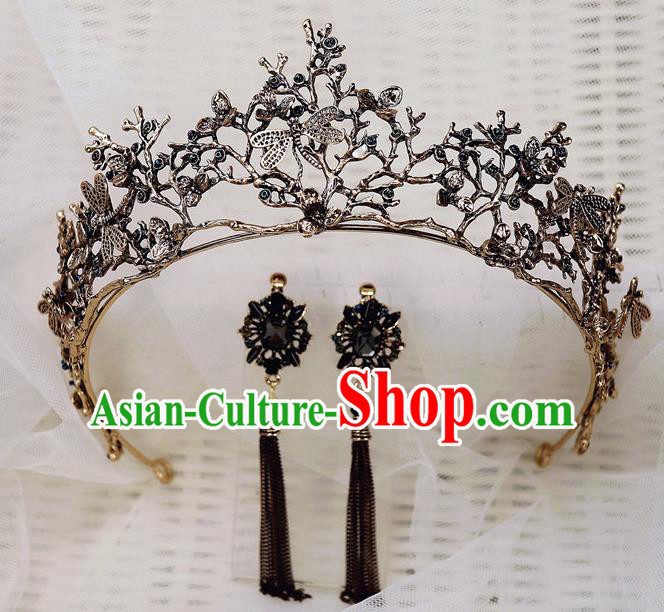 Handmade Baroque Princess Dragonfly Royal Crown Children Hair Accessories for Kids Handmade Baroque Princess Dragonfly Royal Crown Children Hair Accessories for Kids
