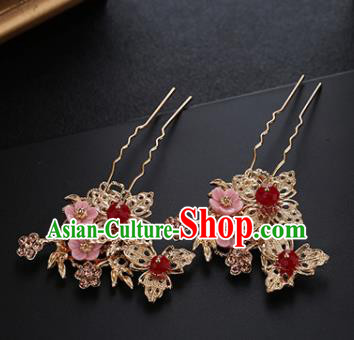 Traditional Chinese Wedding Hair Clasp Handmade Ancient Bride Hairpins Hair Accessories Complete Set Traditional Chinese Wedding Hair Clasp Handmade Ancient Bride Hairpins Hair Accessories Complete Set