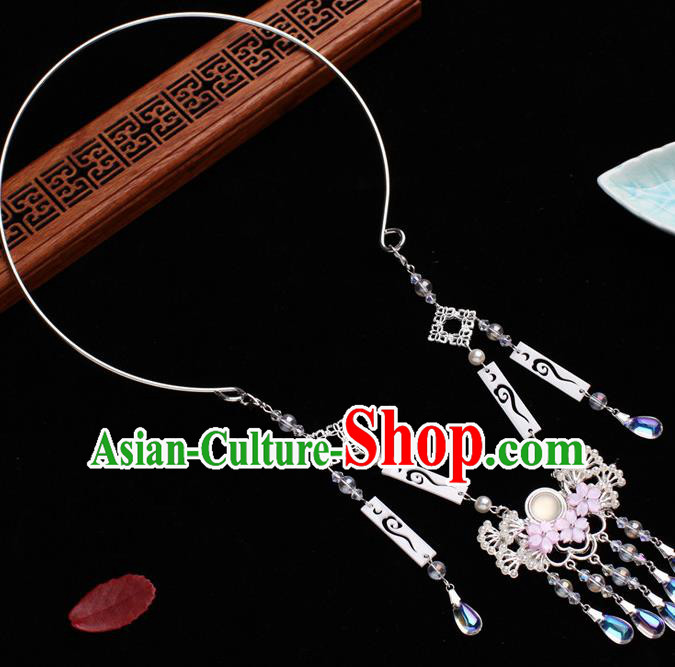 Traditional Chinese Handmade Court Shell Tassel Necklace Jewelry Accessories Ancient Princess Pine Necklet for Women Traditional Chinese Handmade Court Shell Tassel Necklace Jewelry Accessories Ancient Princess Pine Necklet for Women