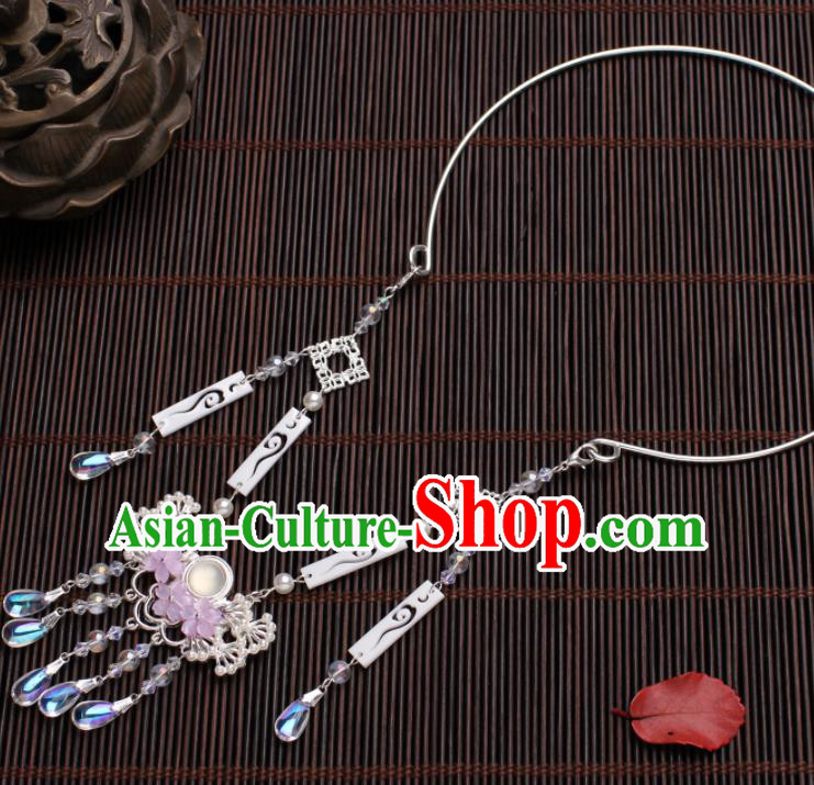 Traditional Chinese Handmade Court Shell Tassel Necklace Jewelry Accessories Ancient Princess Pine Necklet for Women Traditional Chinese Handmade Court Shell Tassel Necklace Jewelry Accessories Ancient Princess Pine Necklet for Women