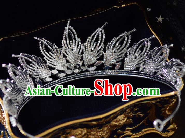 Handmade Baroque Princess Zircon Royal Crown Bride Wedding Hair Accessories for Women Handmade Baroque Princess Zircon Royal Crown Bride Wedding Hair Accessories for Women