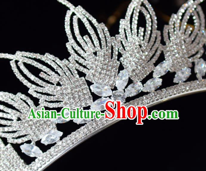 Handmade Baroque Princess Zircon Royal Crown Bride Wedding Hair Accessories for Women Handmade Baroque Princess Zircon Royal Crown Bride Wedding Hair Accessories for Women
