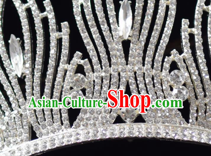 Handmade Baroque Princess Royal Crown Bride Wedding Hair Accessories for Women Handmade Baroque Princess Royal Crown Bride Wedding Hair Accessories for Women
