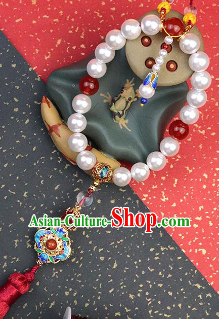 Traditional Chinese Handmade Beads Tassel Brooch Hanfu Breastpin Jewelry Accessories for Women Traditional Chinese Handmade Beads Tassel Brooch Hanfu Breastpin Jewelry Accessories for Women