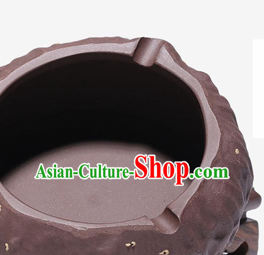 Traditional Chinese Handmade Zisha Lotus Seedpod Ashtray Red Clay Pottery Tray Traditional Chinese Handmade Zisha Lotus Seedpod Ashtray Red Clay Pottery Tray