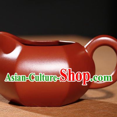 Traditional Chinese Handmade Zisha Cup Ashtray Red Clay Pottery Teacup