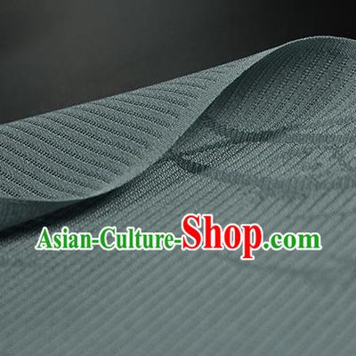 Traditional Chinese Classical Orchid Pattern Light Blue Silk Fabric Ancient Hanfu Dress Silk Cloth