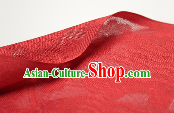 Traditional Chinese Classical Phoenix Flowers Pattern Red Silk Fabric Ancient Hanfu Dress Silk Cloth Traditional Chinese Classical Phoenix Flowers Pattern Red Silk Fabric Ancient Hanfu Dress Silk Cloth