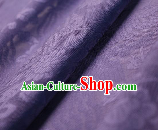 Traditional Chinese Classical Phoenix Flowers Pattern Purple Silk Fabric Ancient Hanfu Dress Silk Cloth Traditional Chinese Classical Phoenix Flowers Pattern Purple Silk Fabric Ancient Hanfu Dress Silk Cloth