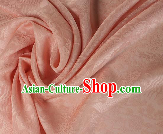 Traditional Chinese Classical Phoenix Flowers Pattern Pink Silk Fabric Ancient Hanfu Dress Silk Cloth Traditional Chinese Classical Phoenix Flowers Pattern Pink Silk Fabric Ancient Hanfu Dress Silk Cloth