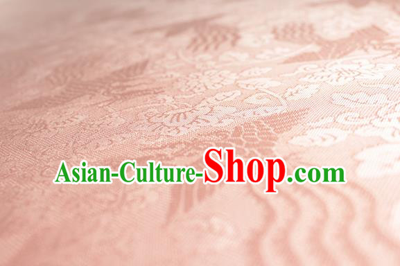 Traditional Chinese Classical Phoenix Flowers Pattern Pink Silk Fabric Ancient Hanfu Dress Silk Cloth Traditional Chinese Classical Phoenix Flowers Pattern Pink Silk Fabric Ancient Hanfu Dress Silk Cloth