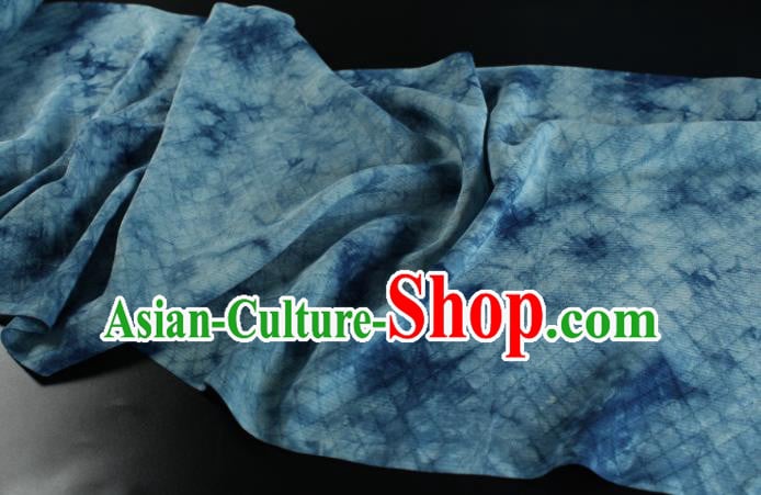 Traditional Chinese Classical Pattern Blue Silk Fabric Ancient Hanfu Dress Silk Cloth Traditional Chinese Classical Pattern Blue Silk Fabric Ancient Hanfu Dress Silk Cloth