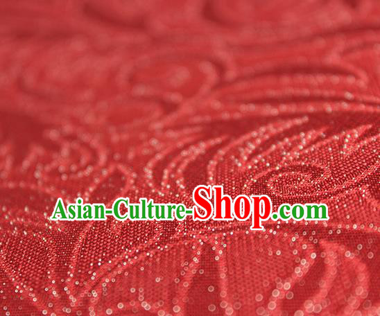 Traditional Chinese Classical Ombre Flowers Pattern Red Silk Fabric Ancient Hanfu Dress Silk Cloth Traditional Chinese Classical Ombre Flowers Pattern Red Silk Fabric Ancient Hanfu Dress Silk Cloth