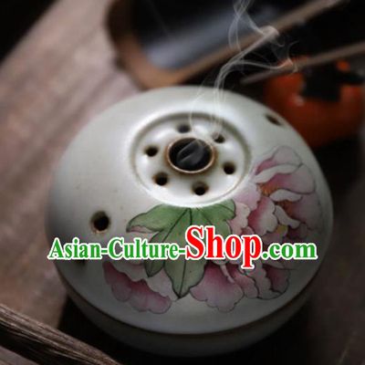 Chinese Classical Handmade Jingdezhen Shi Enamel Censer Porcelain Ceramics Incense Burner