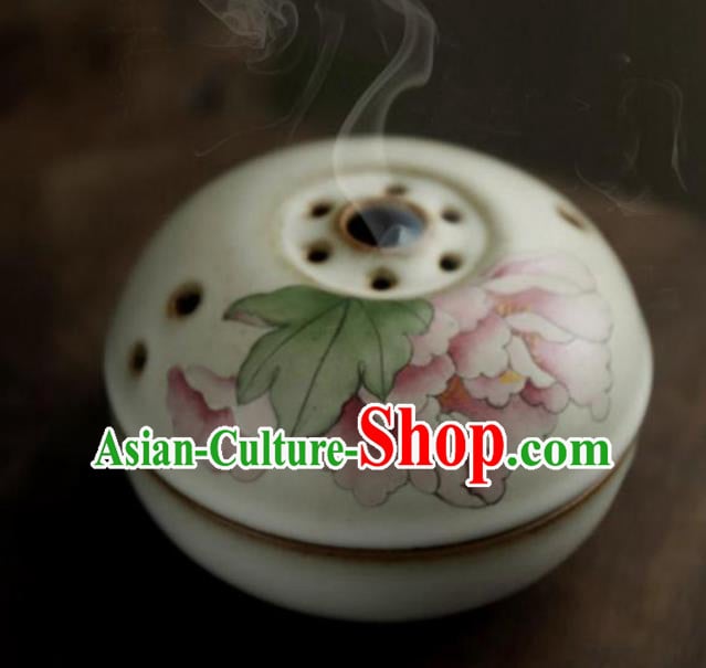 Chinese Classical Handmade Jingdezhen Shi Enamel Censer Porcelain Ceramics Incense Burner Chinese Classical Handmade Jingdezhen Shi Enamel Censer Porcelain Ceramics Incense Burner