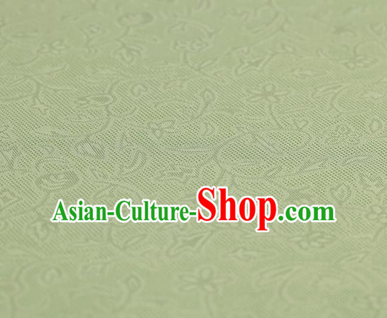 Traditional Chinese Classical Twine Pattern Light Green Silk Fabric Ancient Hanfu Dress Silk Cloth Traditional Chinese Classical Twine Pattern Light Green Silk Fabric Ancient Hanfu Dress Silk Cloth