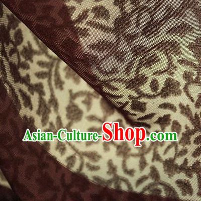 Traditional Chinese Classical Twine Pattern Maroon Silk Fabric Ancient Hanfu Dress Silk Cloth