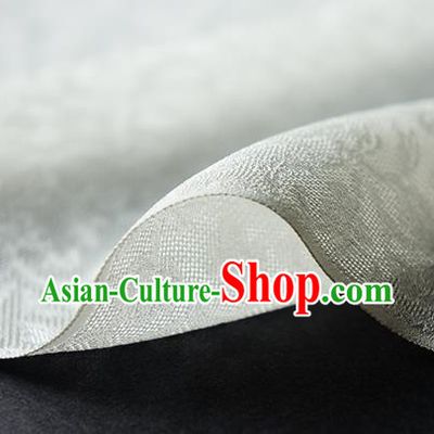 Traditional Chinese Classical Twine Pattern White Silk Fabric Ancient Hanfu Dress Silk Cloth