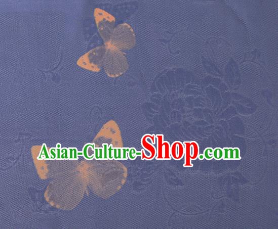 Traditional Chinese Classical Butterfly Pattern Violet Silk Fabric Ancient Hanfu Dress Silk Cloth Traditional Chinese Classical Butterfly Pattern Violet Silk Fabric Ancient Hanfu Dress Silk Cloth