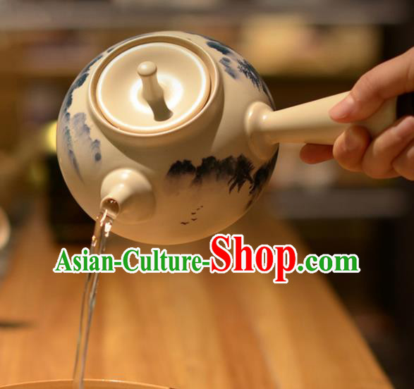 Chinese Classical Hand Painting Jingdezhen Shi Teapot Porcelain Ceramics Tea Kettle Chinese Classical Hand Painting Jingdezhen Shi Teapot Porcelain Ceramics Tea Kettle