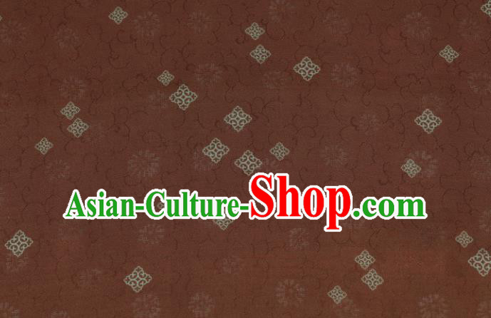 Traditional Chinese Classical Pattern Brown Silk Fabric Ancient Hanfu Dress Silk Cloth Traditional Chinese Classical Pattern Brown Silk Fabric Ancient Hanfu Dress Silk Cloth