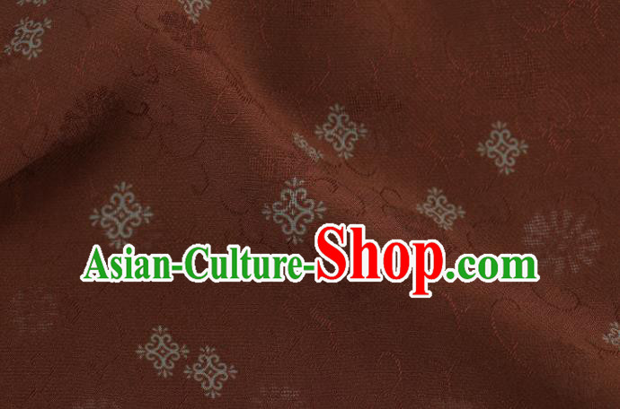 Traditional Chinese Classical Pattern Bronze Silk Fabric Ancient Hanfu Dress Silk Cloth Traditional Chinese Classical Pattern Bronze Silk Fabric Ancient Hanfu Dress Silk Cloth