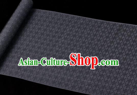 Traditional Chinese Classical Rhombus Pattern Black Silk Fabric Ancient Hanfu Dress Silk Cloth