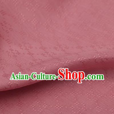 Traditional Chinese Classical Rhombus Pattern Pink Silk Fabric Ancient Hanfu Dress Silk Cloth