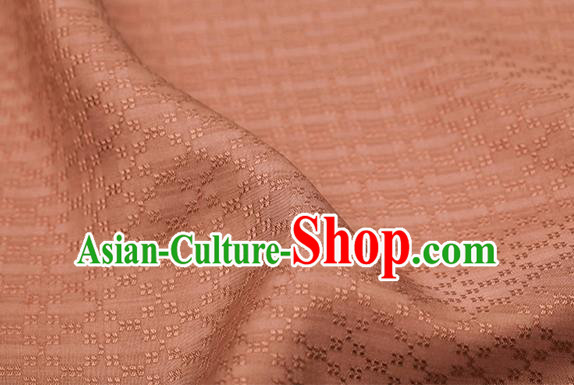 Traditional Chinese Classical Rhombus Pattern Orange Silk Fabric Ancient Hanfu Dress Silk Cloth Traditional Chinese Classical Rhombus Pattern Orange Silk Fabric Ancient Hanfu Dress Silk Cloth