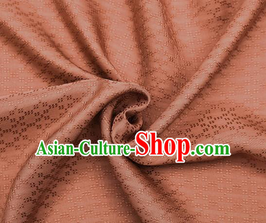 Traditional Chinese Classical Rhombus Pattern Orange Silk Fabric Ancient Hanfu Dress Silk Cloth Traditional Chinese Classical Rhombus Pattern Orange Silk Fabric Ancient Hanfu Dress Silk Cloth