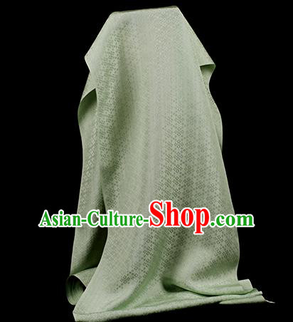 Traditional Chinese Classical Rhombus Pattern Light Green Silk Fabric Ancient Hanfu Dress Silk Cloth Traditional Chinese Classical Rhombus Pattern Light Green Silk Fabric Ancient Hanfu Dress Silk Cloth
