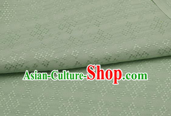 Traditional Chinese Classical Rhombus Pattern Light Green Silk Fabric Ancient Hanfu Dress Silk Cloth Traditional Chinese Classical Rhombus Pattern Light Green Silk Fabric Ancient Hanfu Dress Silk Cloth